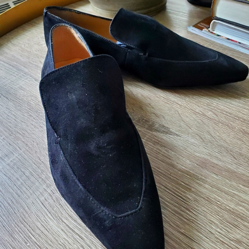 & Other Stories Pointed Black Suede Loafers NWB